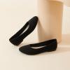image:imagehash bubbie Womens Flats Shoes Ballet Flats Dress Shoes Round Toe Comfortable Suede Slip on Shoes for Women Work Loafers ShoesBlack