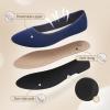 image:imagehash bubbie Womens Flats Shoes Ballet Flats Dress Shoes Round Toe Comfortable Suede Slip on Shoes for Women Work Loafers ShoesNavy