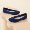 image:imagehash bubbie Womens Flats Shoes Ballet Flats Dress Shoes Round Toe Comfortable Suede Slip on Shoes for Women Work Loafers ShoesNavy