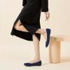 image:imagehash bubbie Womens Flats Shoes Ballet Flats Dress Shoes Round Toe Comfortable Suede Slip on Shoes for Women Work Loafers ShoesNavy