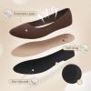 image:imagehash bubbie Womens Flats Shoes Ballet Flats Dress Shoes Round Toe Comfortable Suede Slip on Shoes for Women Work Loafers ShoesTan