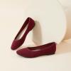 image:imagehash bubbie Womens Flats Shoes Ballet Flats Dress Shoes Round Toe Comfortable Suede Slip on Shoes for Women Work Loafers ShoesWine Red