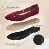 image:imagehash bubbie Womens Flats Shoes Ballet Flats Dress Shoes Round Toe Comfortable Suede Slip on Shoes for Women Work Loafers ShoesWine Red