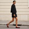 image:imagehash bubbie Womens Flats Shoes Ballet Flats Dress Shoes Round Toe Comfortable Suede Slip on Shoes for Women Work Loafers ShoesWine Red