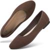 image:imagehash bubbie Womens Flats Shoes Ballet Flats Dress Shoes Round Toe Comfortable Suede Slip on Shoes for Women Work Loafers ShoesTan