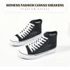 image:imagehash bubbie High Top Sneakers for Women Classic High Tops Canvas Shoes Lace up Womens Fashion SneakerBlack Mesh
