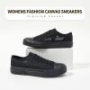 image:imagehash bubbie White Sneakers for Women Low Top Canvas Shoes Womens Canvas Sneakers Womens Fashion Sneakers Slip on Casual Tennis ShoesFull Black Mesh