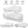 image:imagehash bubbie White Sneakers for Women Low Top Canvas Shoes Womens Canvas Sneakers Womens Fashion Sneakers Slip on Casual Tennis ShoesWhite Mesh