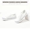 image:imagehash bubbie White Sneakers for Women Low Top Canvas Shoes Womens Canvas Sneakers Womens Fashion Sneakers Slip on Casual Tennis ShoesWhite Mesh