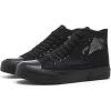 image:imagehash bubbie High Top Sneakers for Women Classic High Tops Canvas Shoes Lace up Womens Fashion SneakerFull Black Mesh