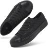 image:imagehash bubbie White Sneakers for Women Low Top Canvas Shoes Womens Canvas Sneakers Womens Fashion Sneakers Slip on Casual Tennis ShoesFull Black Mesh