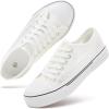 image:imagehash bubbie White Sneakers for Women Low Top Canvas Shoes Womens Canvas Sneakers Womens Fashion Sneakers Slip on Casual Tennis ShoesWhite Mesh