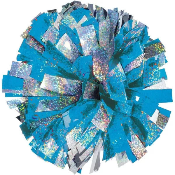 2-Color Holographic Mix Youth Cheer Pom - Black/Gold