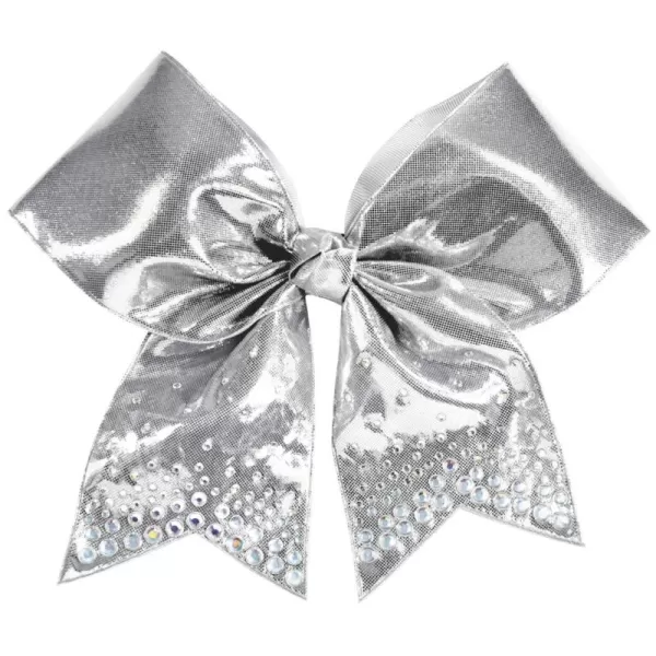 Chassé Girls' Metallic Rhinestone Performance Hair Bow Metallic Pink
