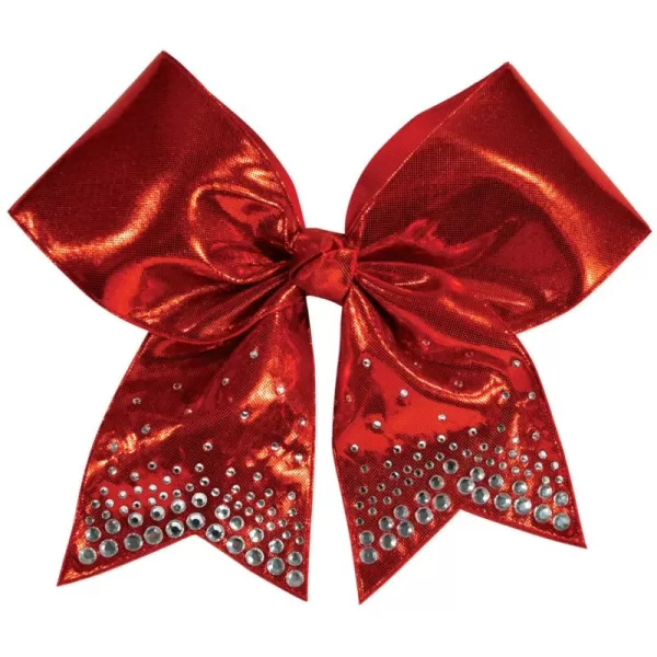 Chassé Girls' Metallic Rhinestone Performance Hair Bow Metallic Pink