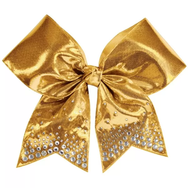 Chassé Girls' Metallic Rhinestone Performance Hair Bow Metallic Pink