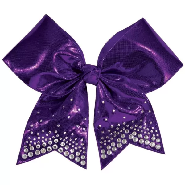 Chassé Girls' Metallic Rhinestone Performance Hair Bow Metallic Pink
