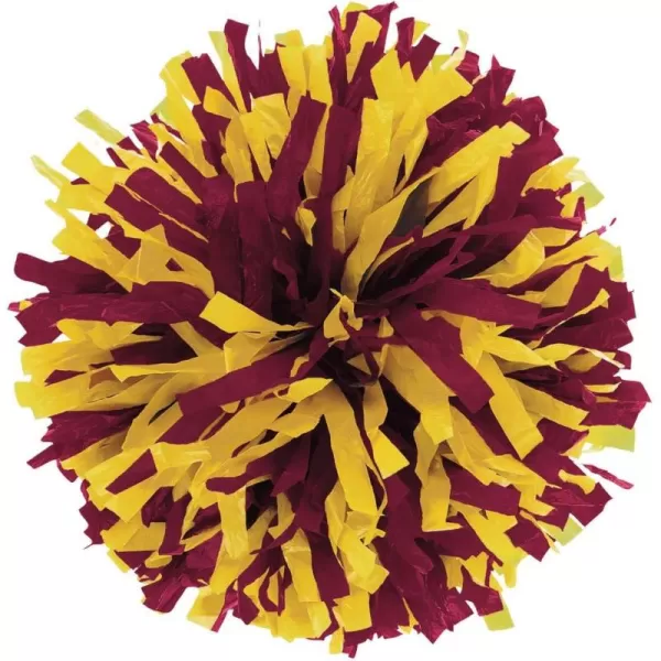 In-Stock Youth Cheerleading Pom Purple/Wht