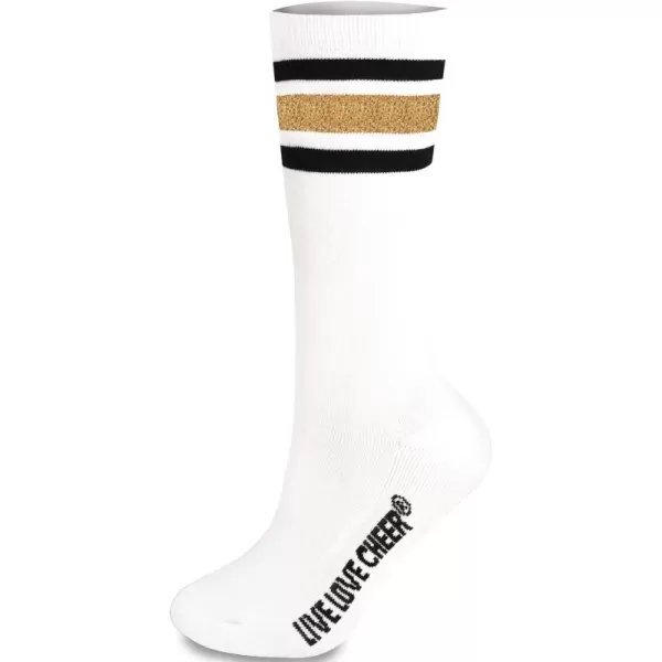 chassé Cheerleading Striped Knee-High Socks