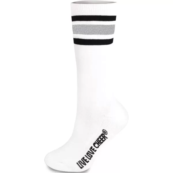 chassé Cheerleading Striped Knee-High Socks