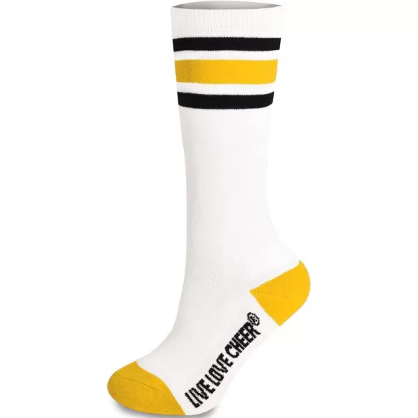 chassé Cheerleading Striped Knee-High Socks