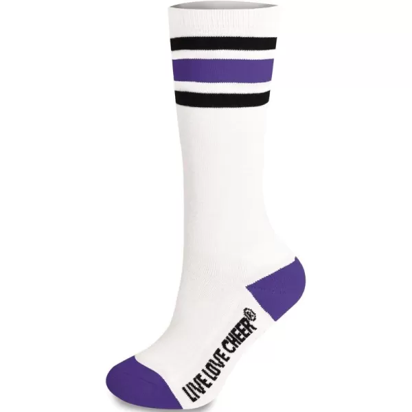 chassé Cheerleading Striped Knee-High Socks