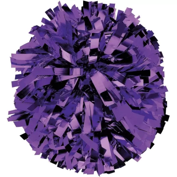 chassé Metallic Cheerleading Poms - Shiny Metallic Cheer Pom with Baton Handle for Dance Sports Celebrations 