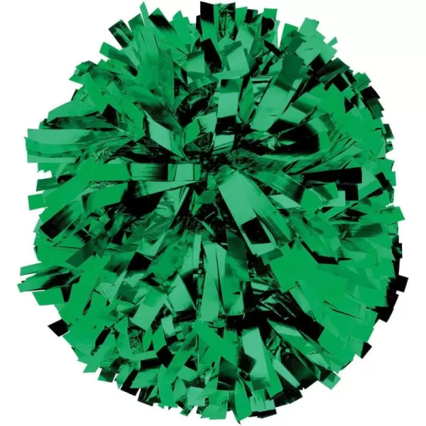 chassé Metallic Cheerleading Poms - Shiny Metallic Cheer Pom with Baton Handle for Dance Sports Celebrations 