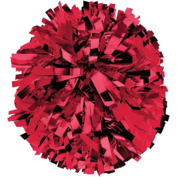 chassé Metallic Cheerleading Poms - Shiny Metallic Cheer Pom with Baton Handle for Dance Sports Celebrations 