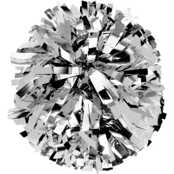 chassé Metallic Cheerleading Poms - Shiny Metallic Cheer Pom with Baton Handle for Dance Sports Celebrations 