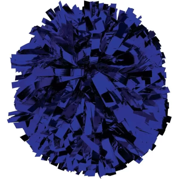 chassé Metallic Cheerleading Poms - Shiny Metallic Cheer Pom with Baton Handle for Dance Sports Celebrations 