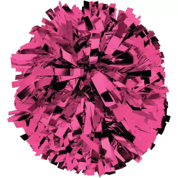 chassé Metallic Cheerleading Poms - Shiny Metallic Cheer Pom with Baton Handle for Dance Sports Celebrations 