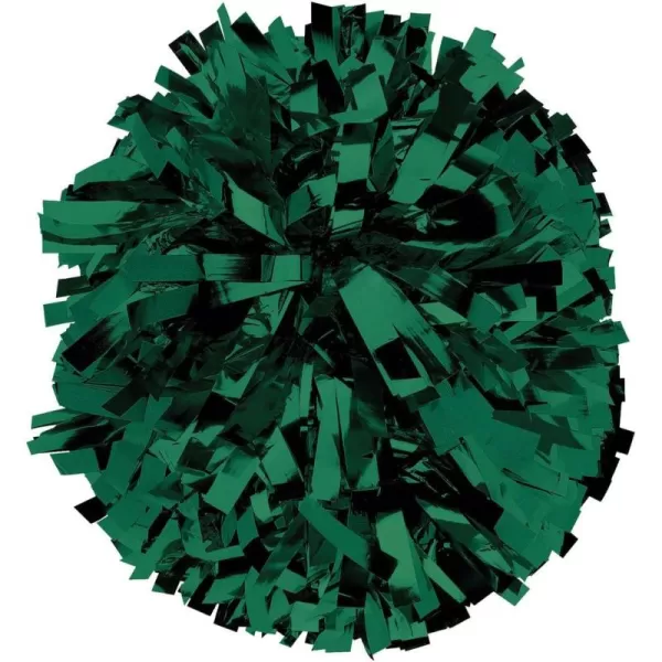 chassé Metallic Cheerleading Poms - Shiny Metallic Cheer Pom with Baton Handle for Dance Sports Celebrations 