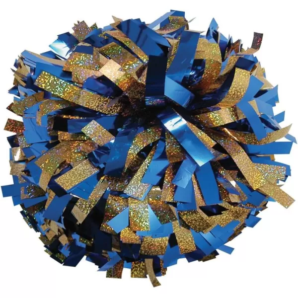 chassé Metallic with Holographic Mix Cheerleading Pom - Black/Gold