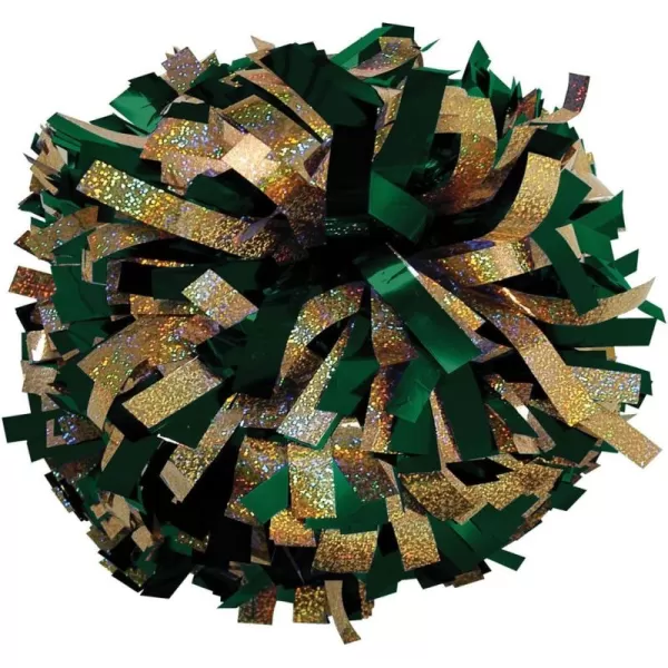 chassé Metallic with Holographic Mix Cheerleading Pom - Black/Gold