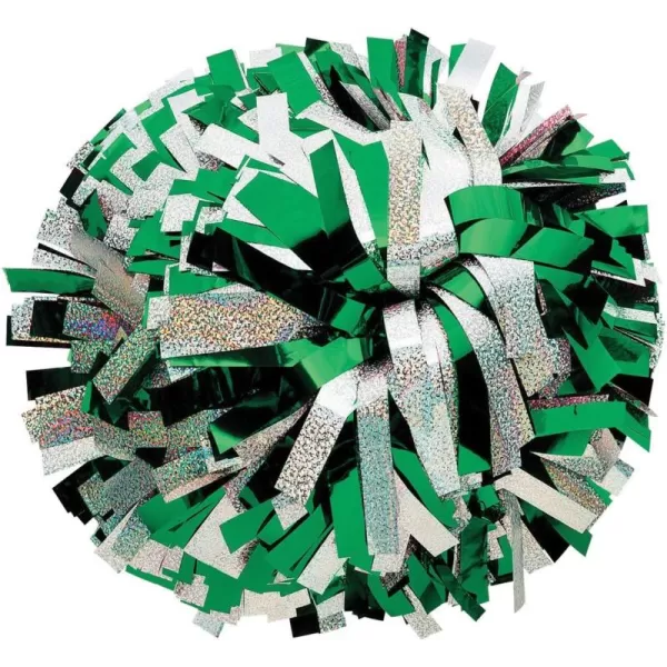 chassé Metallic with Holographic Mix Cheerleading Pom - Black/Gold
