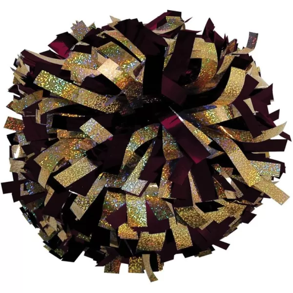 chassé Metallic with Holographic Mix Cheerleading Pom - Black/Gold