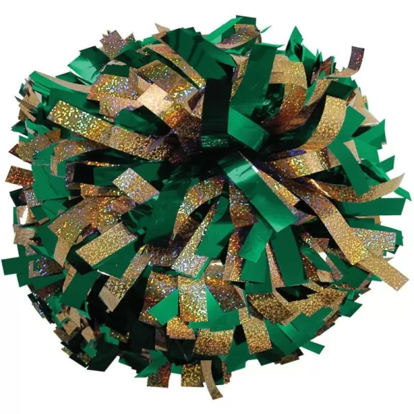 chassé Metallic with Holographic Mix Cheerleading Pom - Black/Gold