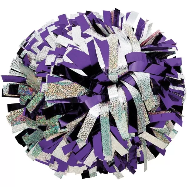 chassé Metallic with Holographic Mix Cheerleading Pom - Black/Gold