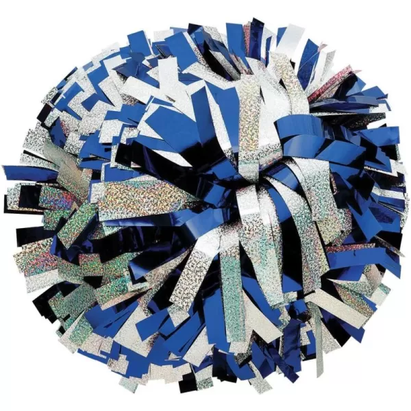 chassé Metallic with Holographic Mix Cheerleading Pom - Black/Gold