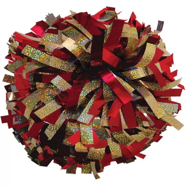 chassé Metallic with Holographic Mix Cheerleading Pom - Black/Gold