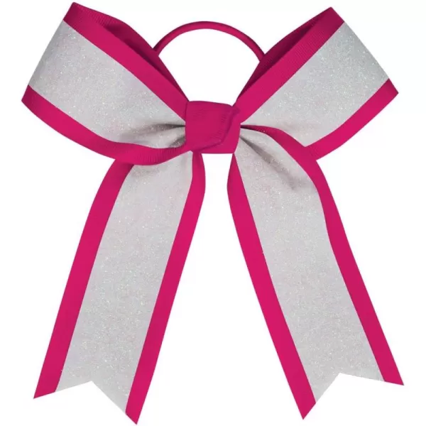 chassé White Glitter Hair Bow