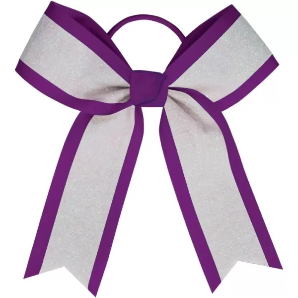 chassé White Glitter Hair Bow