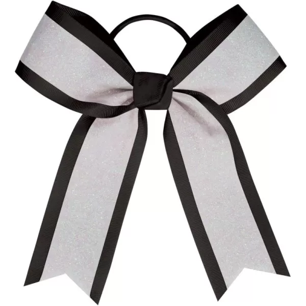 chassé White Glitter Hair Bow