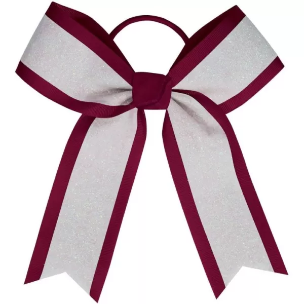 chassé White Glitter Hair Bow