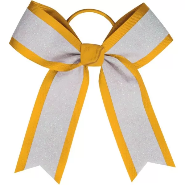 chassé White Glitter Hair Bow