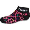 imagechass Womens Animal Print Low Anklet Cheer Socks  Pink Cheetah Adult