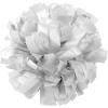 imagechass Youth Girls Cheerleading Pom  Solid Color Classic Pom Pom with Kap Handle for Dance Sports Celebrations Sold Individually White