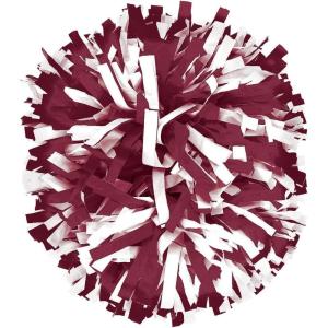 imagechass Cheerleading Pom  Classic 2Color Cheer Pom with Baton Handle for Dance Sports Celebrations Sold IndividuallyMAROON