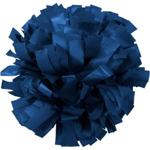 imagechass Youth Girls Cheerleading Pom  Solid Color Classic Pom Pom with Kap Handle for Dance Sports Celebrations Sold Individually Navy